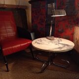 White marble coffee table from the 70s