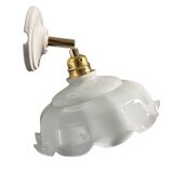 White opaline wall light