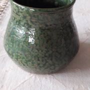 Vintage glazed terracotta vase