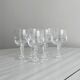 Set of 6 chiseled crystal liqueur glasses