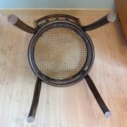 Chaise bistrot Fischel avec assise cannée vintage années 20/40