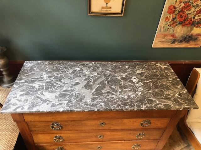 Commode with marble top