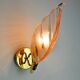 Floral wall lamp, pink murano glass, Italy, 1970