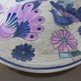 Ceramic decoration dish "peacock" Vega cuenca ecuador