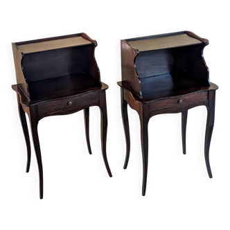 Paire tables de chevet Louis XV (H76cm)