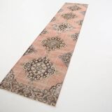 3x12 Pale Red Wool Vintage Persian Runner Rug, 86x379Cm SK 5457