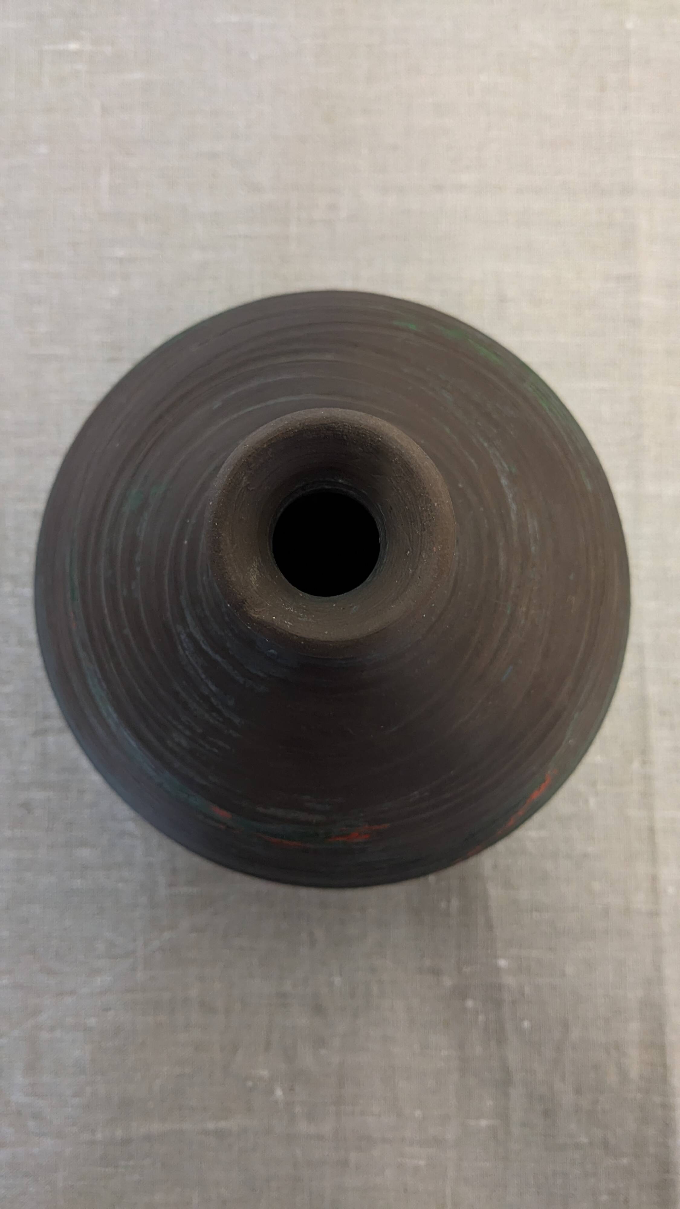 Vase boule Accolay en grès émaillé des années 50/60