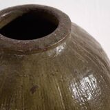 Ancien vase en céramique chinoise verte (c.1900) #1