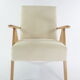 Fauteuil kompas velours côtelé crème