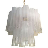 Suspension blanc en verre de murano « tronchi » disparu d50