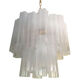 White vanished “tronchi” murano glass chandelier d50