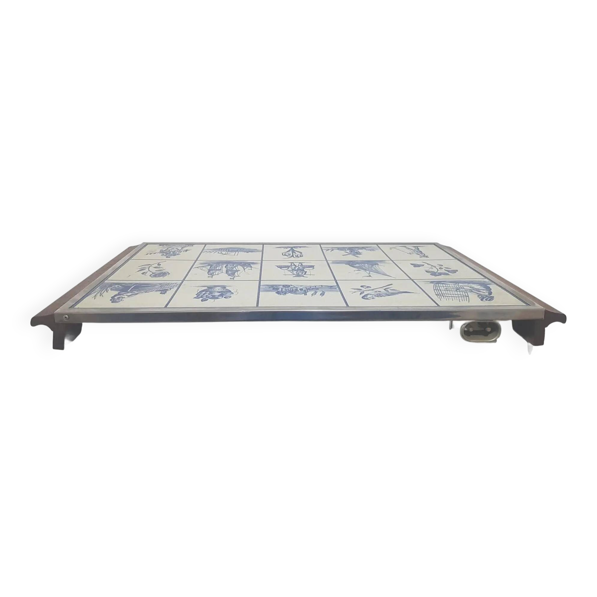 Warming tray/ceramic, silver/stainless steel, Germany/1970s.