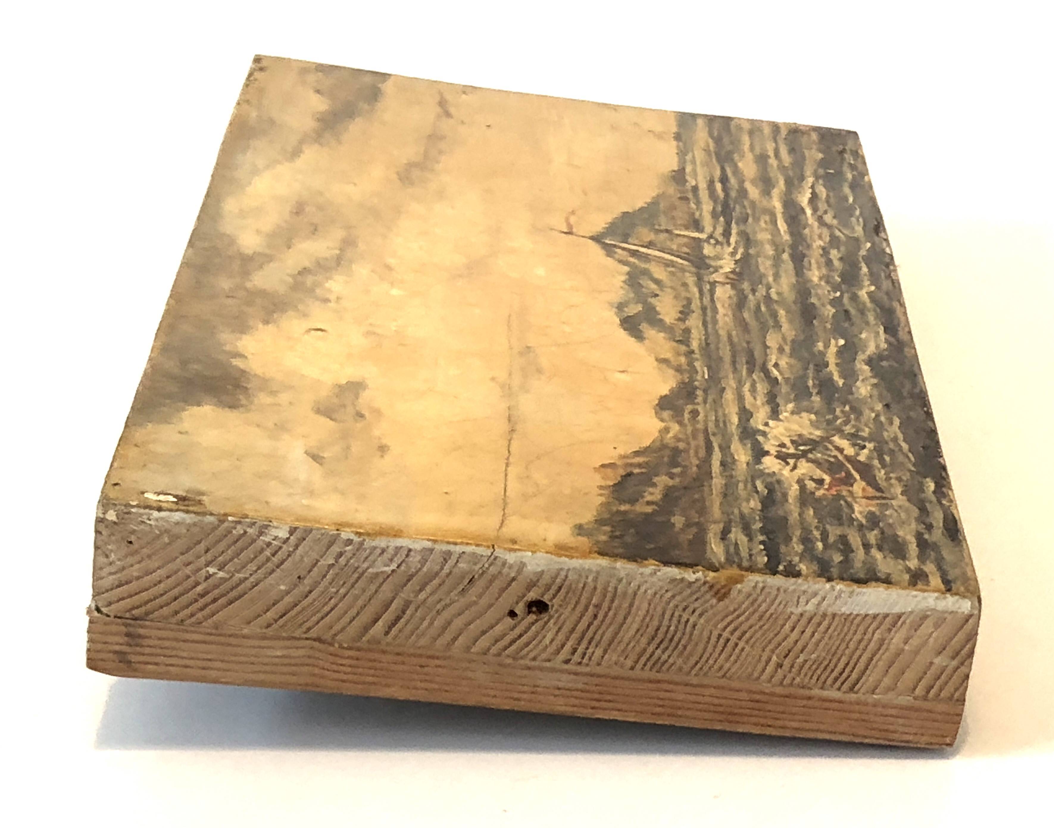 Marine Painting Oil on Wood
