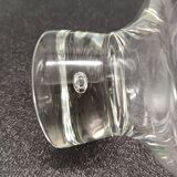 6 glasses model "fjord" by durobor transparent foot with vintage bubble