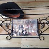 Wrought iron coat rack