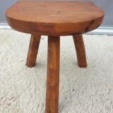 Solid wood tripod milking stool