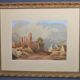 French School of the early 20th century “The Ruins” Watercolor