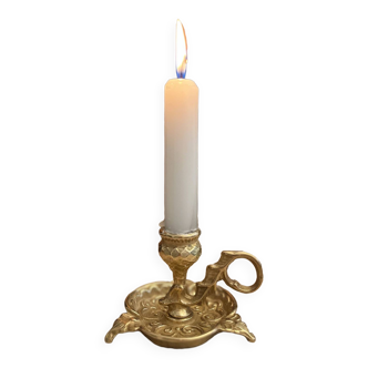 Solid brass cellar rat candle holder
