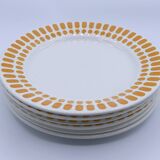 6 Sarreguemines Tartan dessert plates