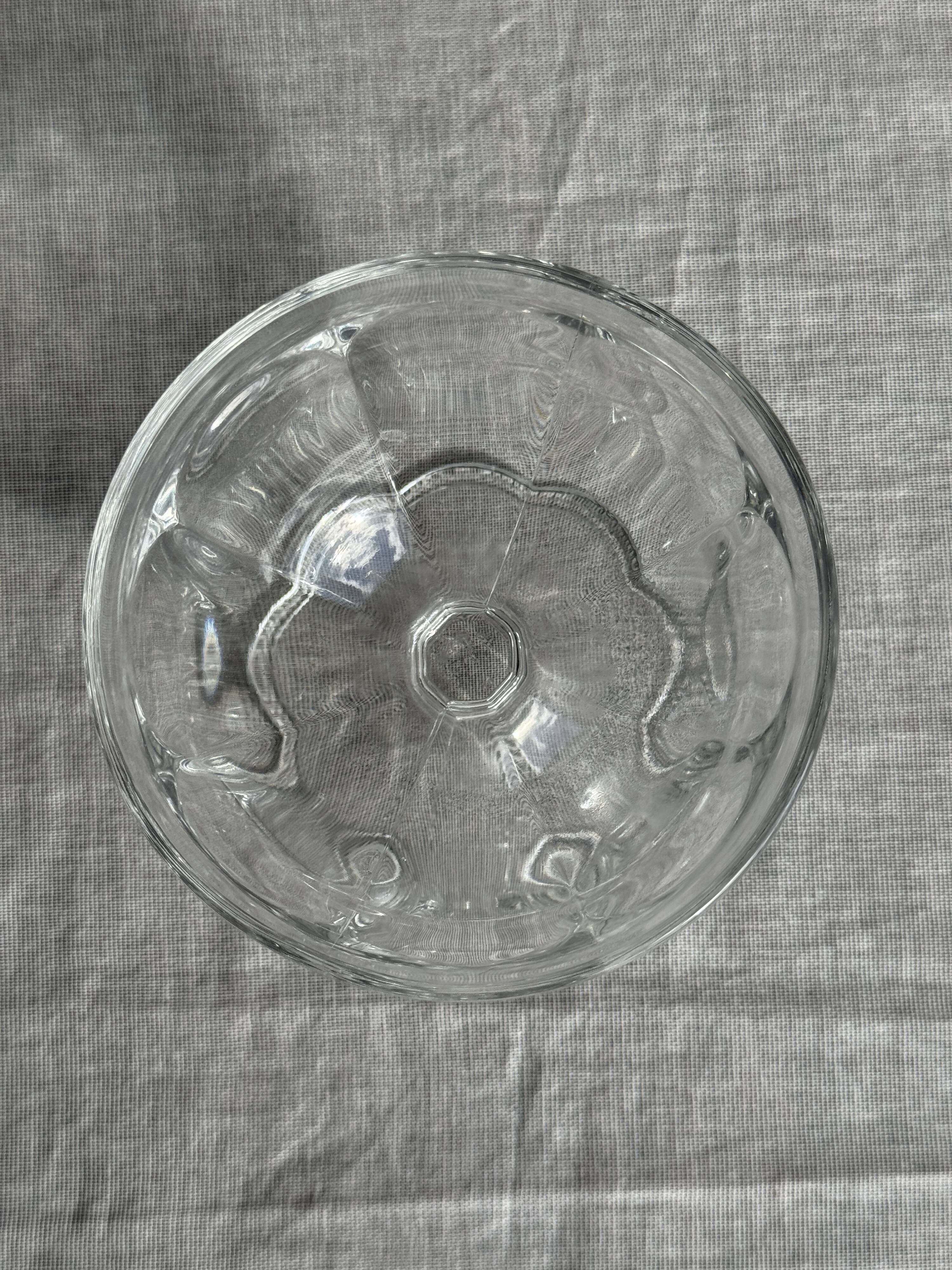 Set of 10 small vintage glass ice cream bowls.