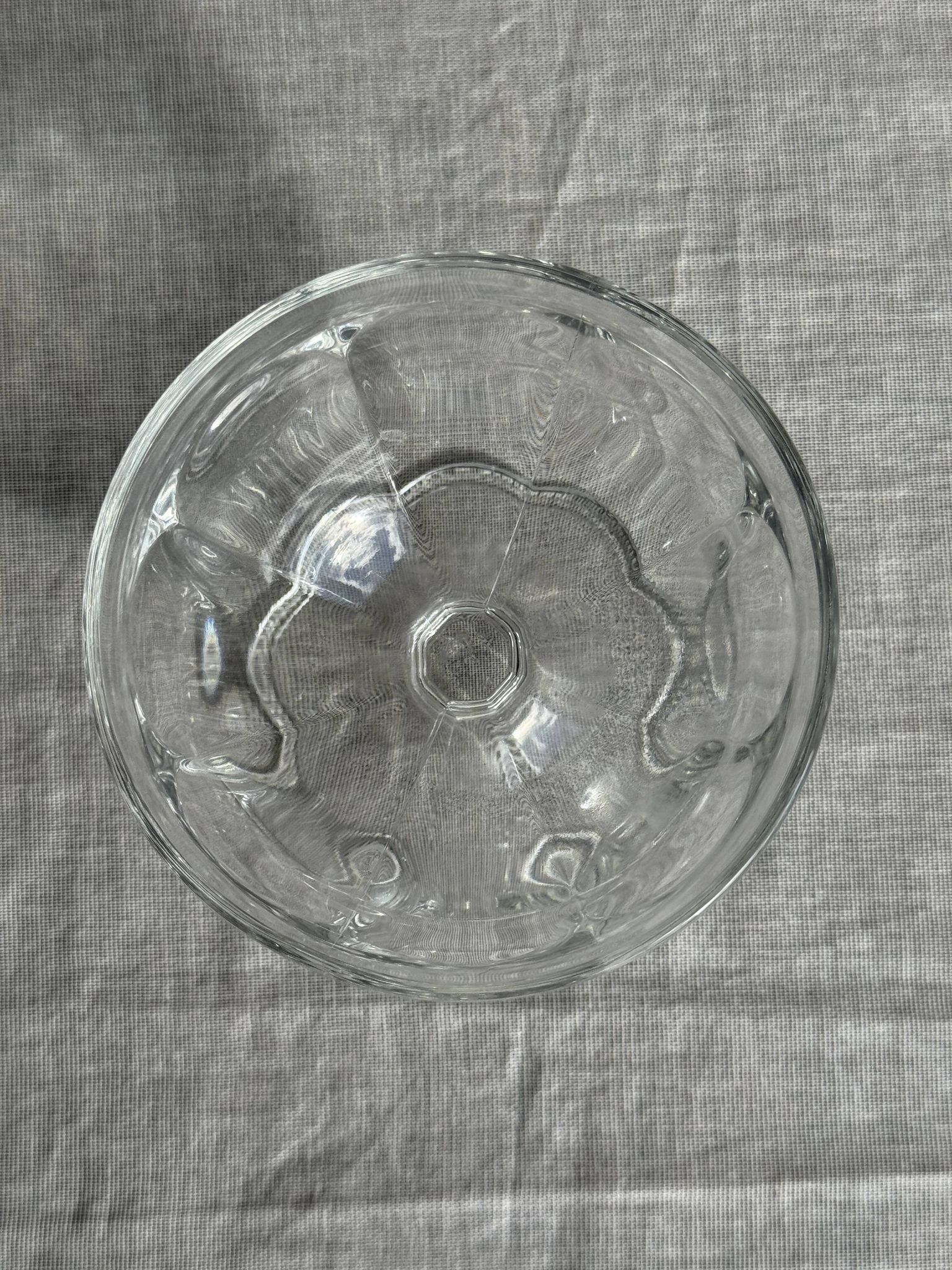 Set of 10 small vintage glass ice cream bowls.