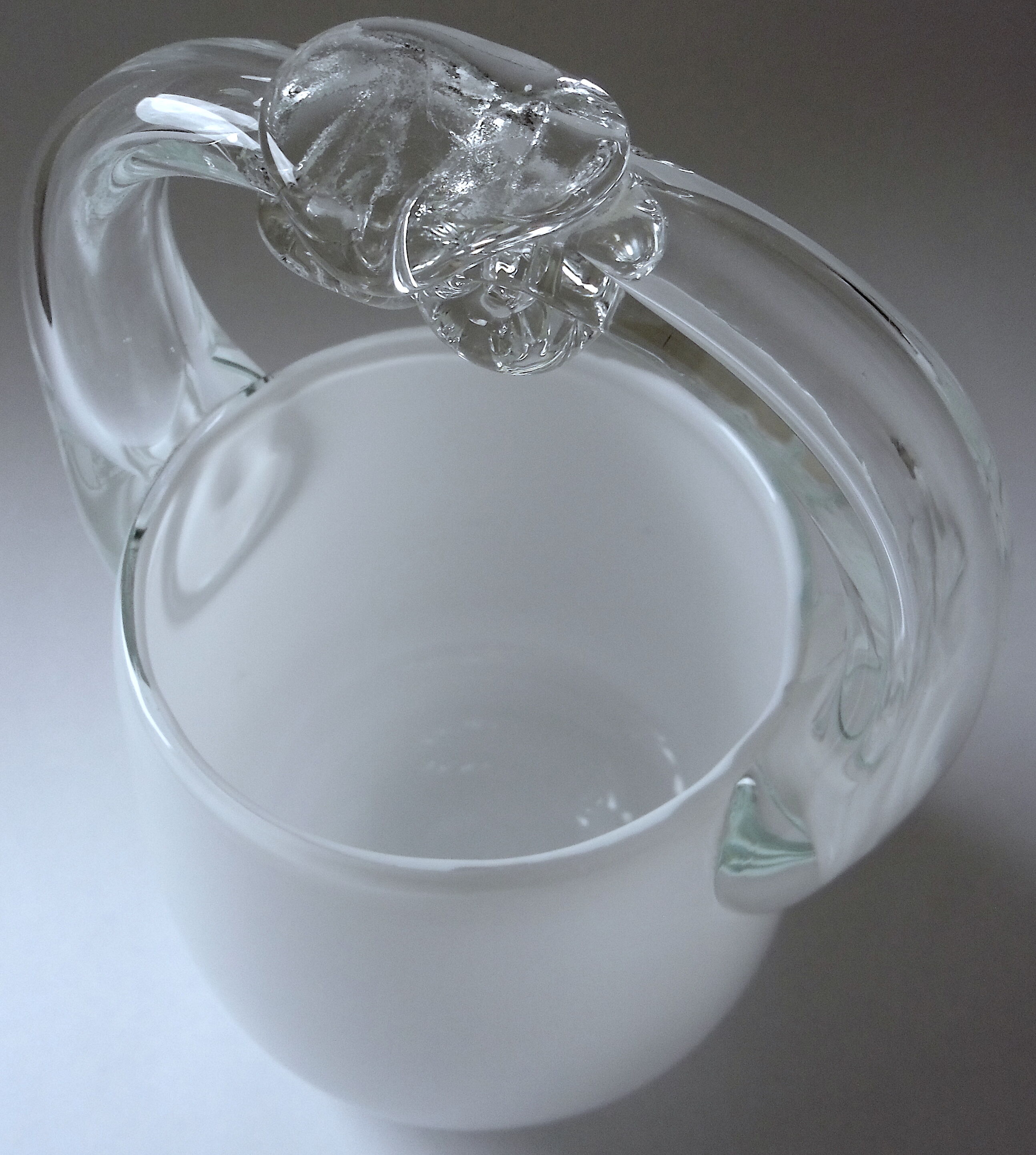 Vintage ice bucket in colorless and white "ouzo" crystal