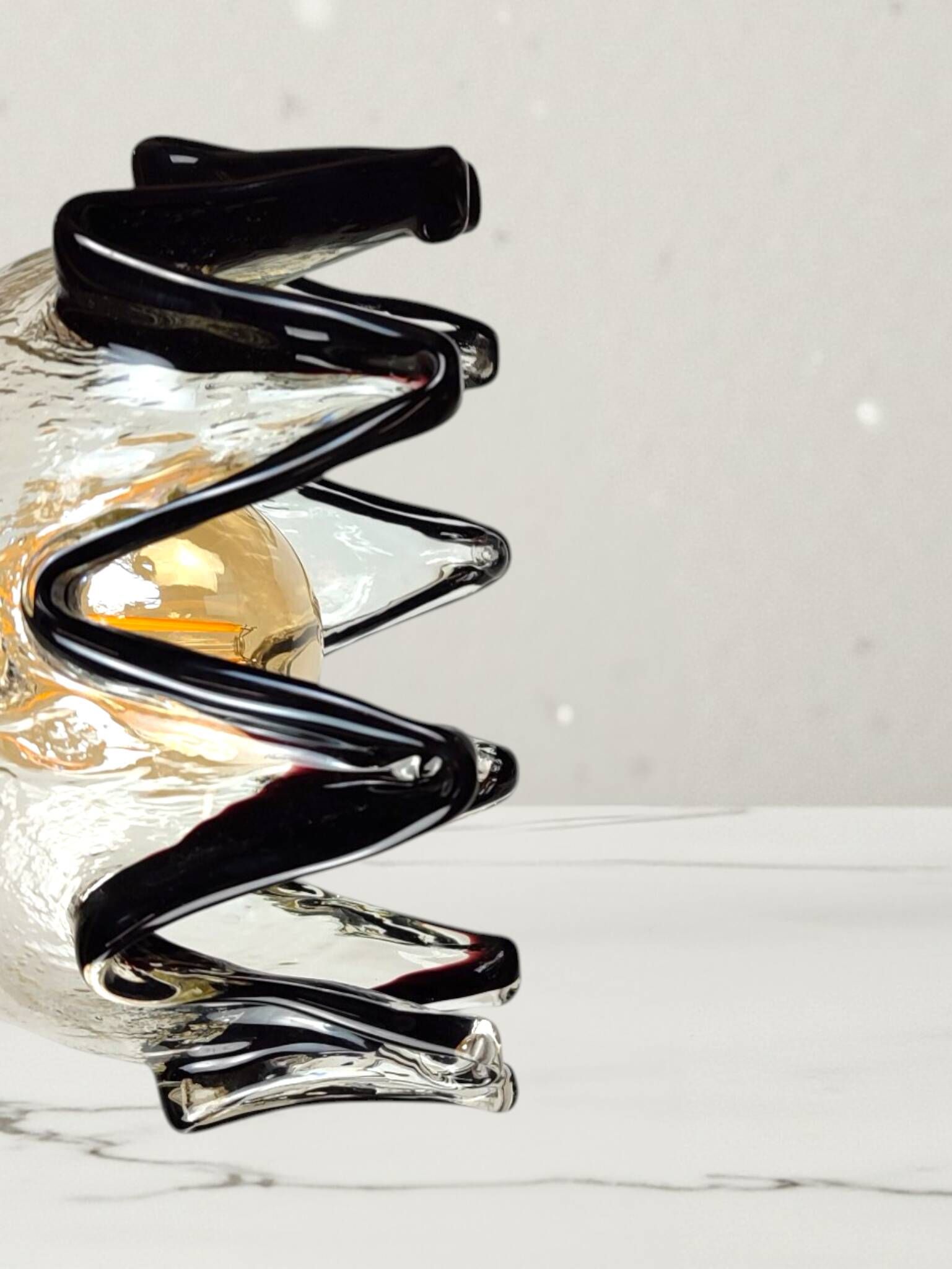 Organic suspension lamp Space Age in Murano glass by Mazzega – 1970s