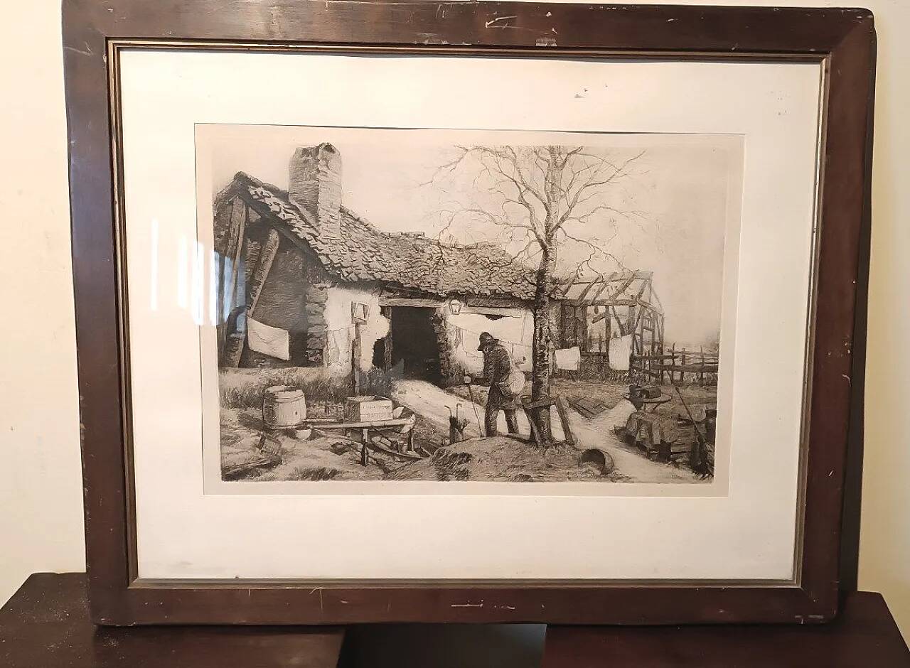 Engraving by Adrien Lemaitre, 1920s