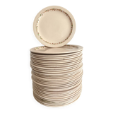Assiettes plates Longwy modèle Betty