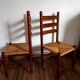 Paire de chaises bois