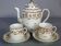 Antique coffee service: jug + 2 cups, old Paris porcelain, 19th century C657
