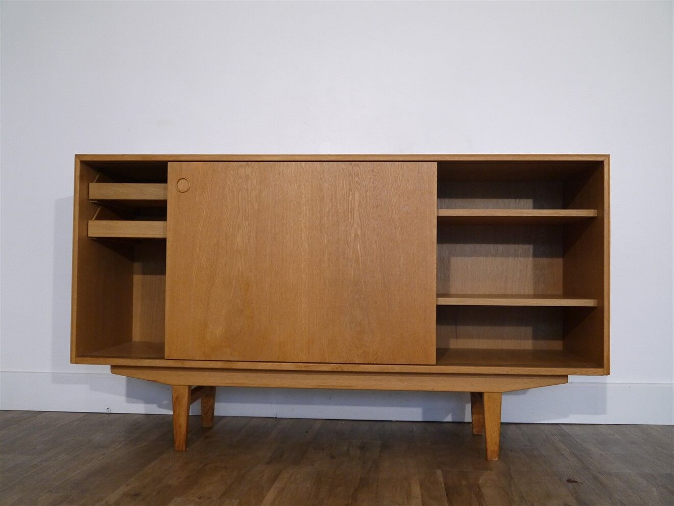 Minimalist Scandinavian sideboard in oak 1960