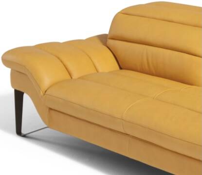 Leather 2-Seater Sofa, Leather Chaise Longue