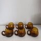 Lot de 6 tasses en verre soufflé vintage