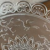 Glass fruit bowl on foot