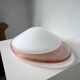 Pink glass wall lamp 1970s Gamma