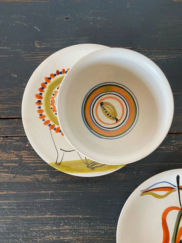 Petite assiette lion Roger Capron, Vallauris