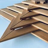 Étoile murale lumineuse en bois