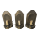 Vintage brass wall lights x 3