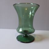 Green blown glass vase