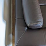 Roche Bobois leather sofa + removable chaise longue