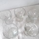 Former crystal glasses chiseled