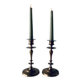 Pair of bronze candlesticks
