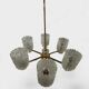Glass and Brass Chandelier – Kalmar Design (Austria) - Circa 1960