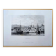 Vintage engraving of Caudebec, Normandy. Printed in 1844.
