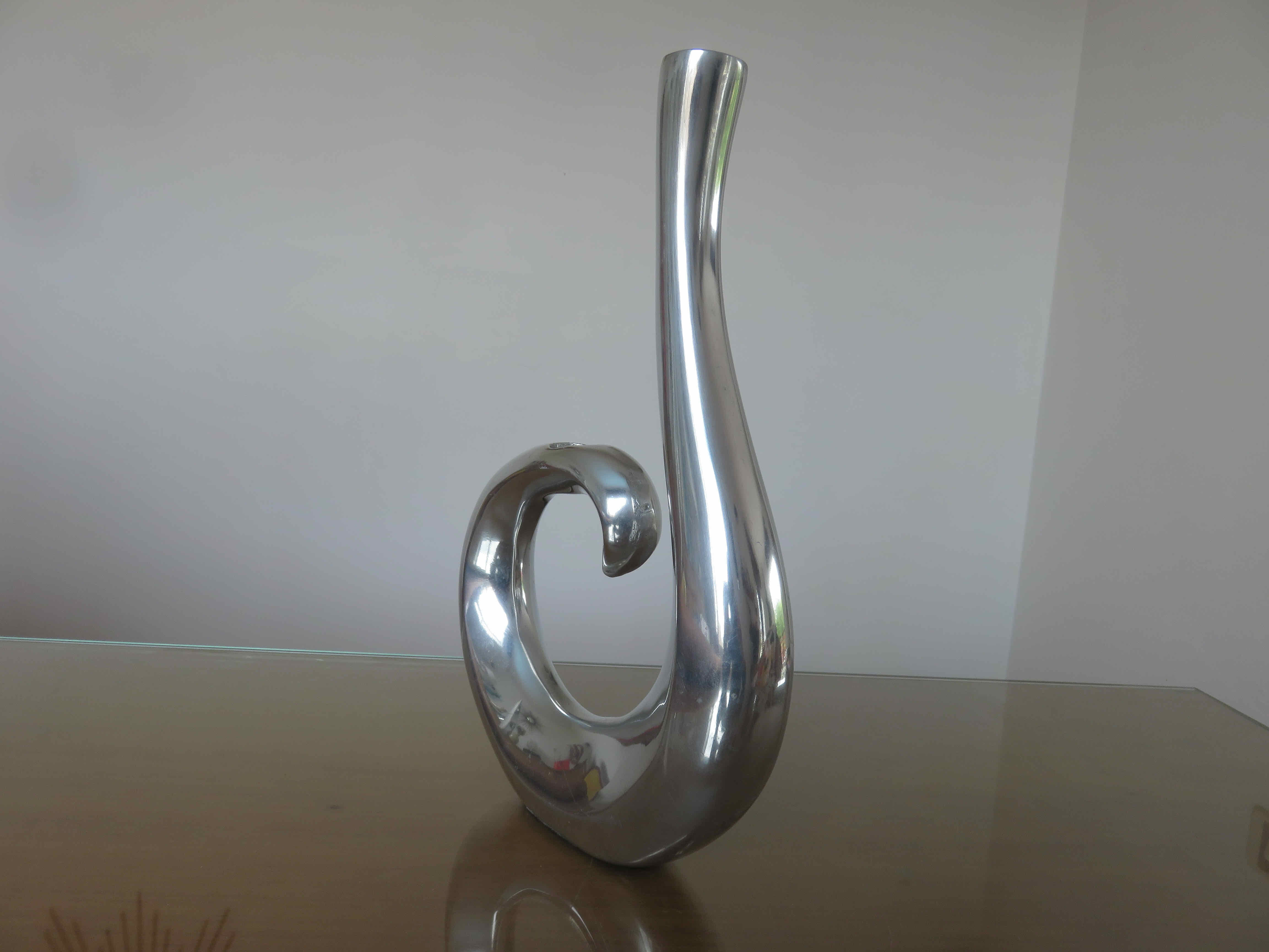 Design candle holder in cast aluminum 80s