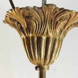 Antique crystal pendant chandelier – vintage Empire style – bronze