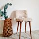 Wooden cream mouldy chair peddling spindle