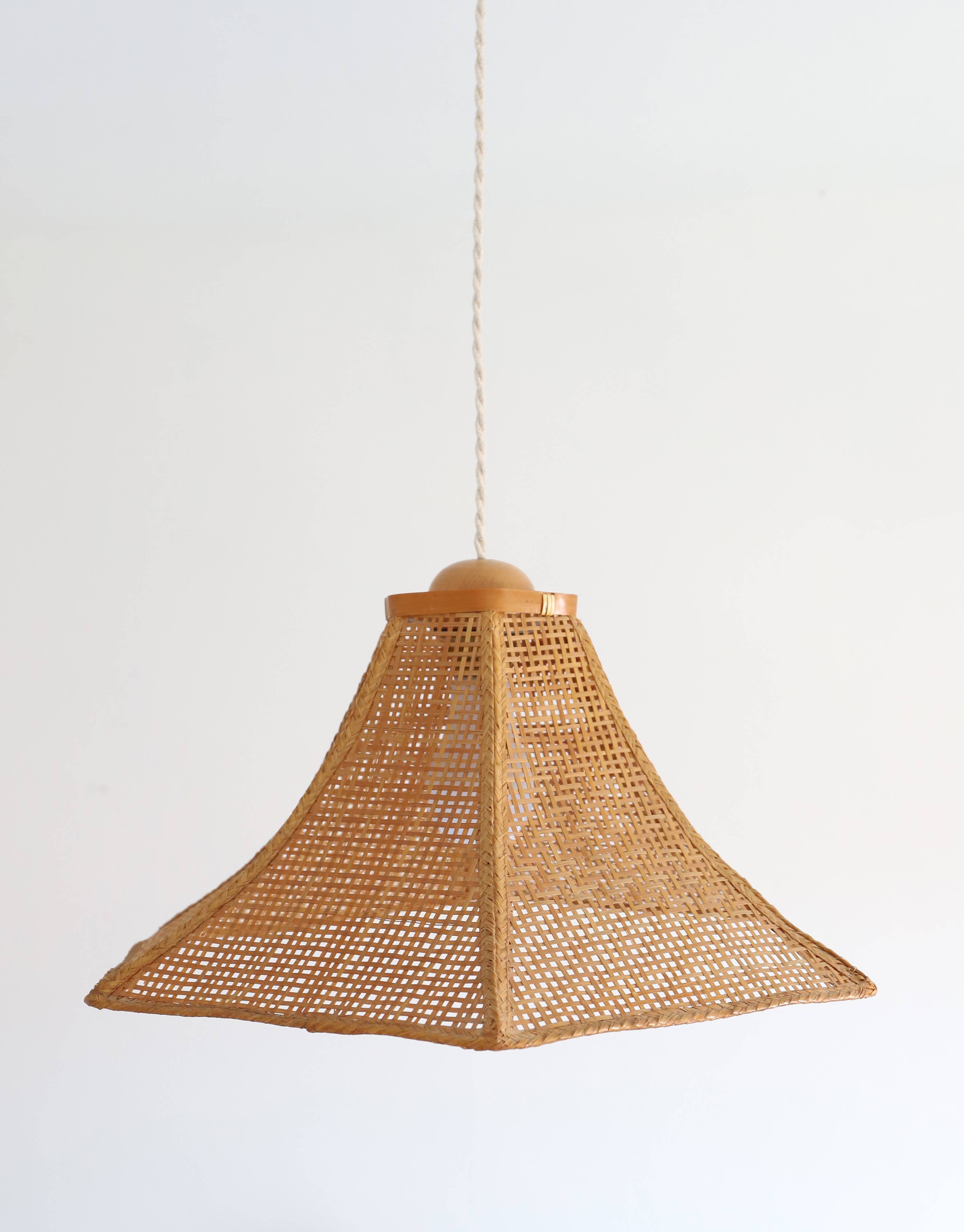 Vintage cane pendant light