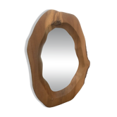 Miroir bois 1960 forme libre